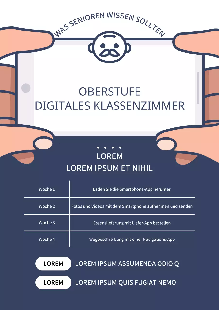 Förderung der Rekrutierung für Schulungsprogramme für ältere Smartphones