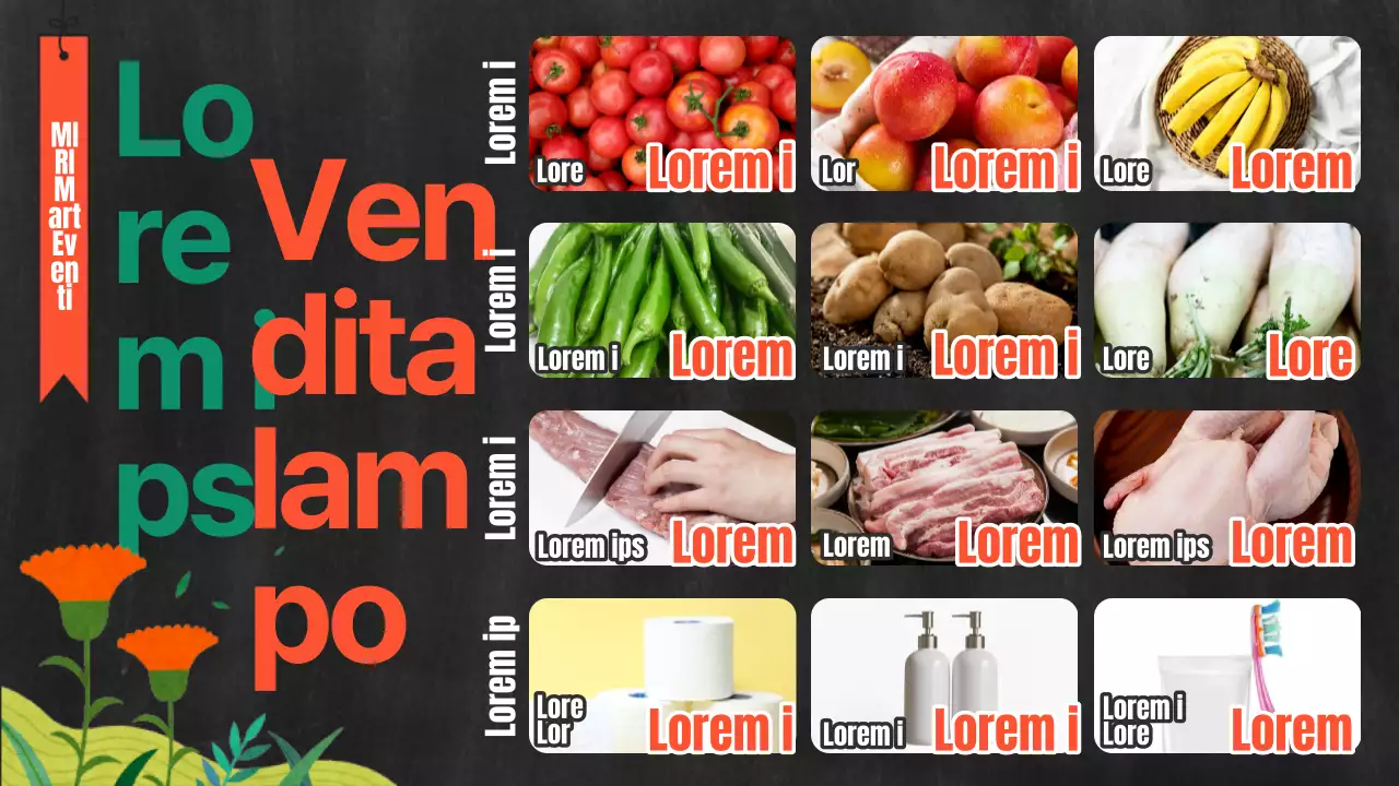 A proposito del volantino della spesa arancione e verde pop-art