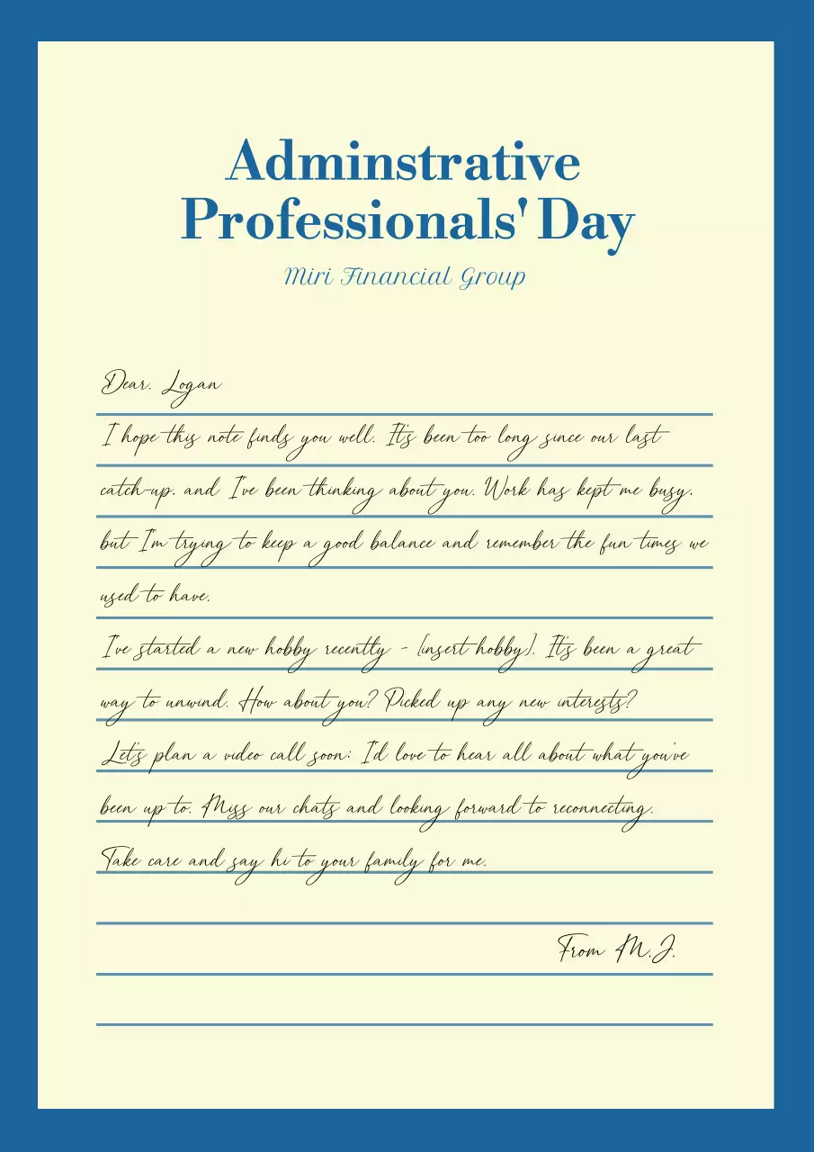Blue Vintage Celebration Invitation Poster