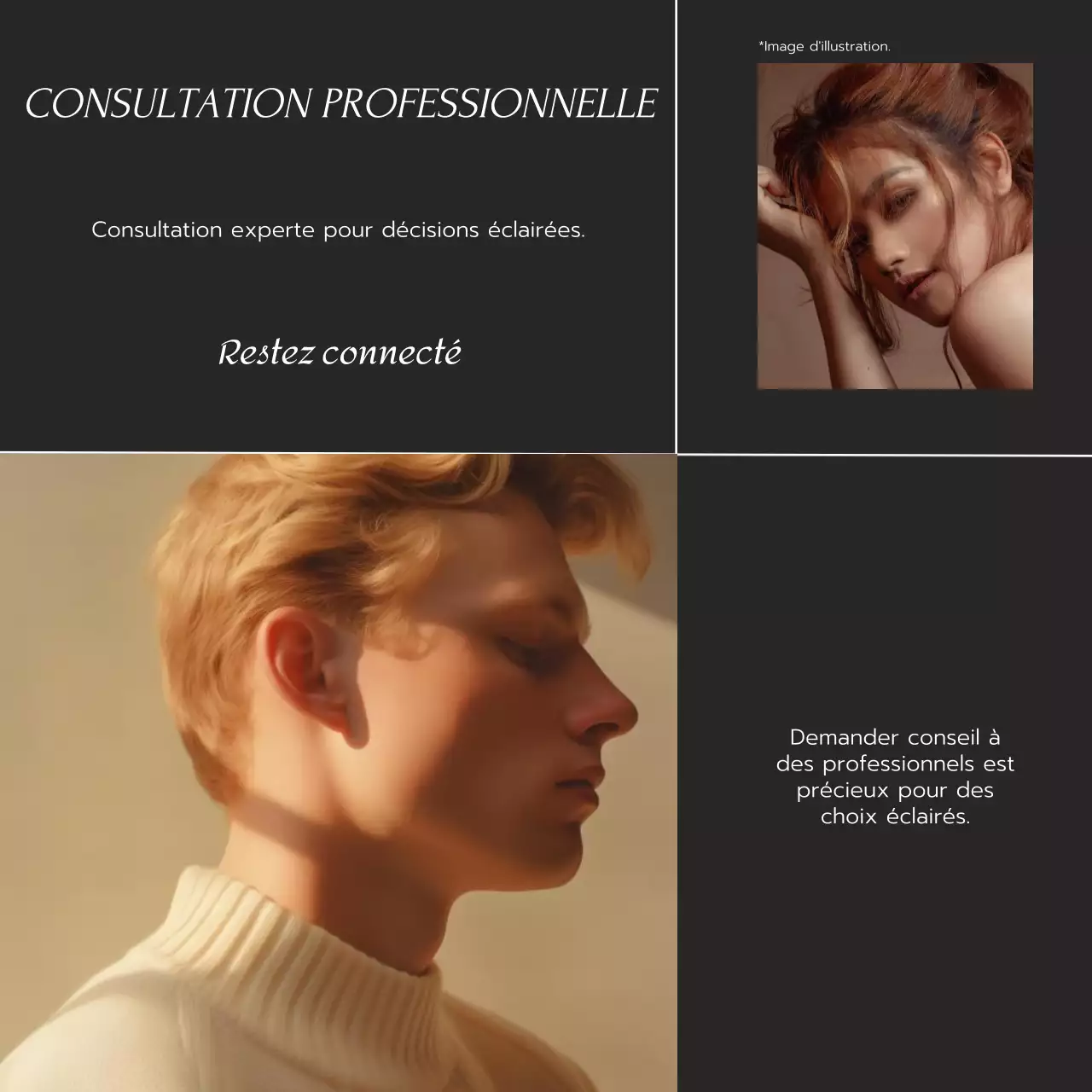 Mentorat sur les tendances en noir et blanc Promotion du blog