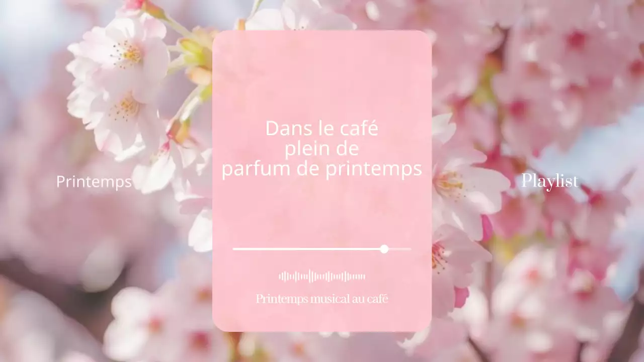 Titre principal simple et herbeux pour un café en rose et vert