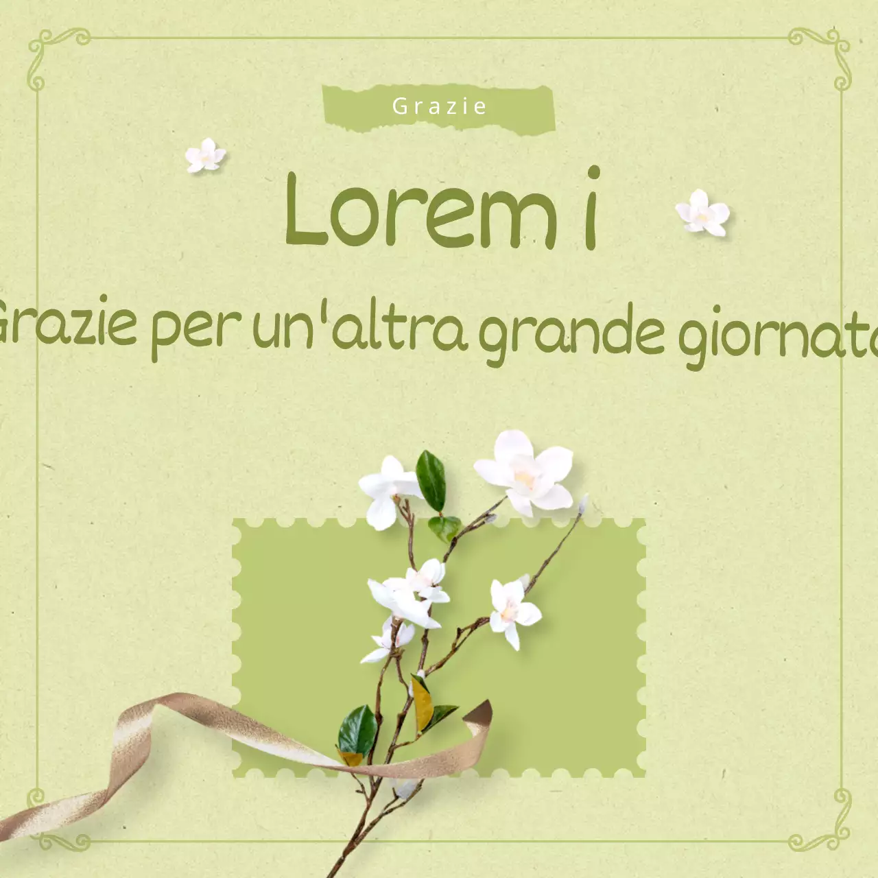 Posta sentimentale del Mese della Gratitudine semplice in chartreuse e kaki