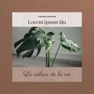 Promouvoir une exposition solo brune et moderne