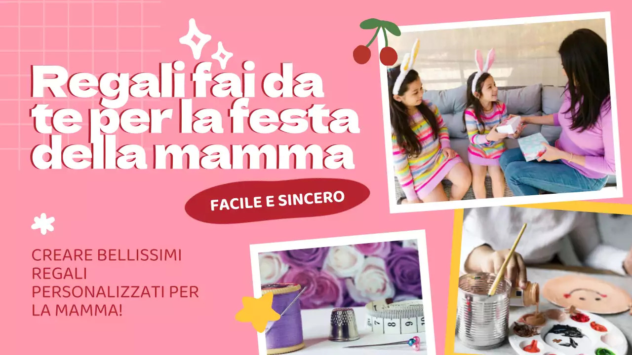 Guida ai regali fai da te moderni rosa e bianchi per la mamma