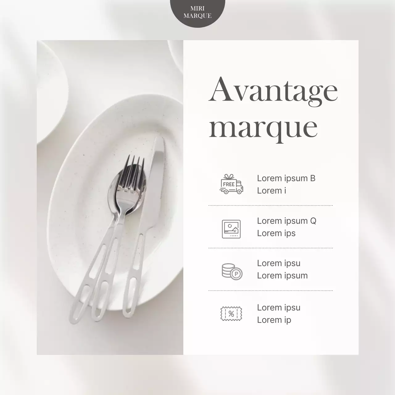 Brand un bol simple en ivoire