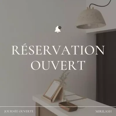 Promouvoir l'ouverture d'un salon de beauté branché dans les tons marron et beige