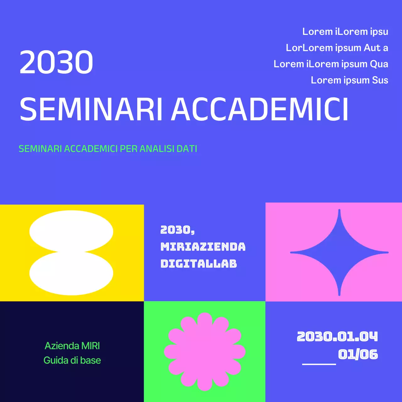 Design con forme geometriche colorate