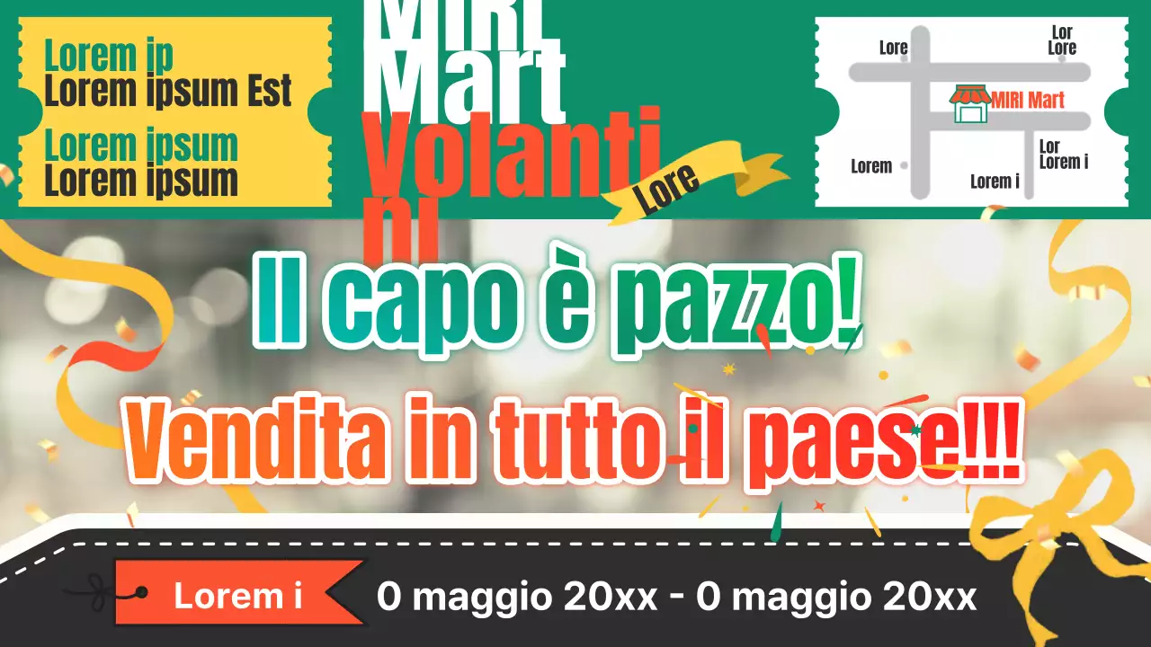 A proposito del volantino della spesa arancione e verde pop-art