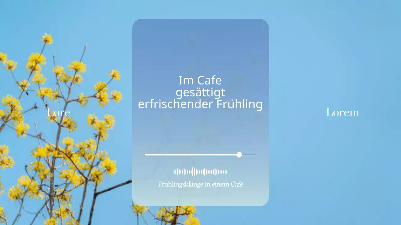 Einfacher, grasbewachsener Haupttitel für ein Café in Rosa und Grün