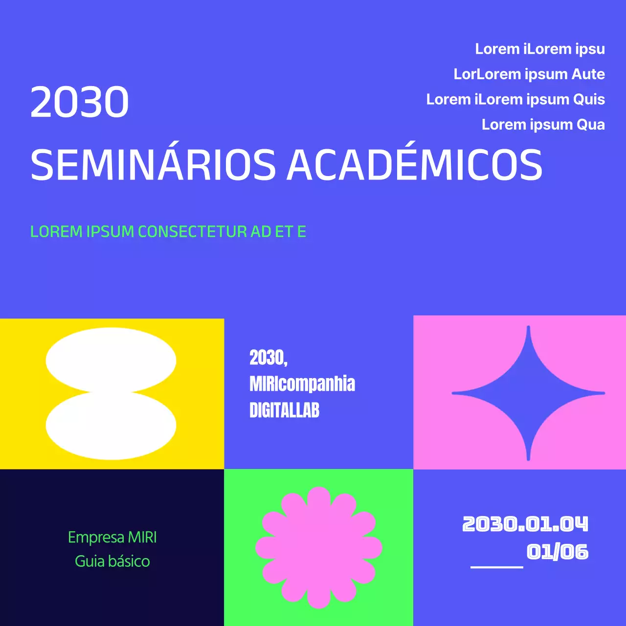 Design com formas geométricas coloridas