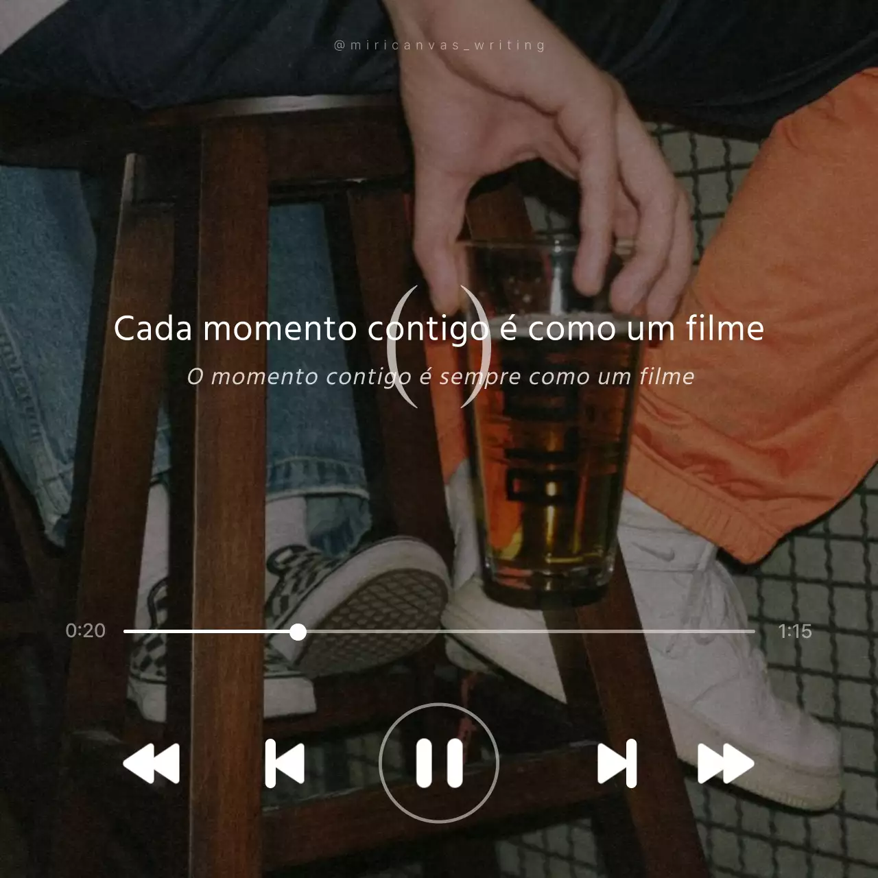 Correio sentimental simples em laranja e azul claro