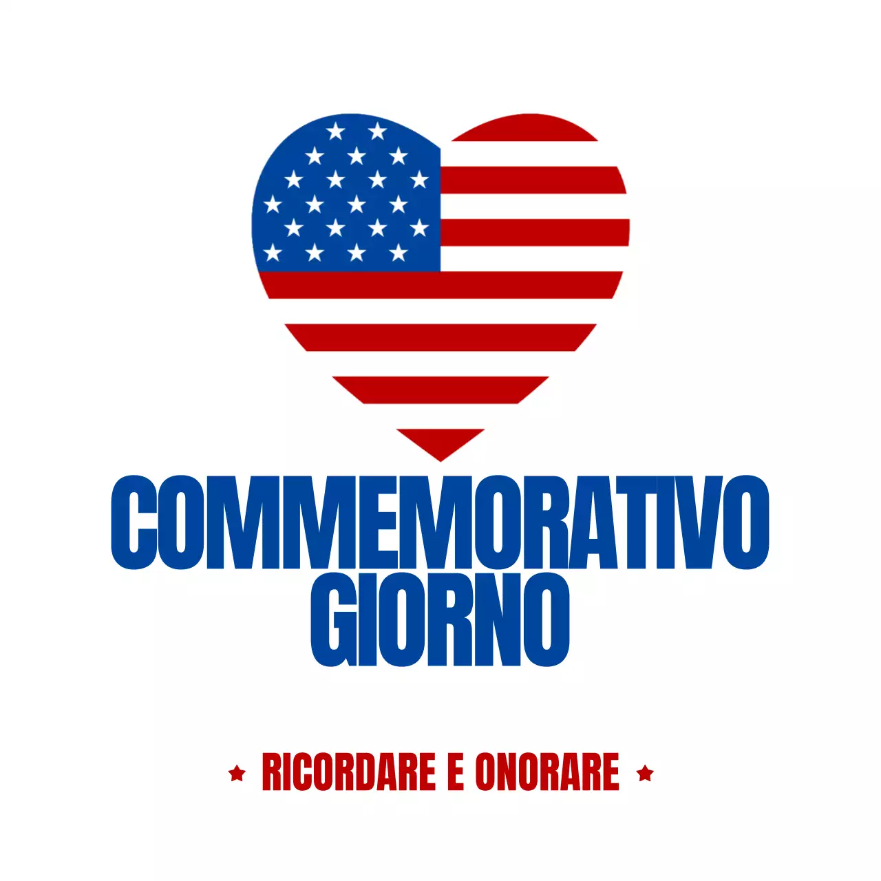 Blu Rosso Bianco Semplice avviso minimale per la Giornata della Memoria