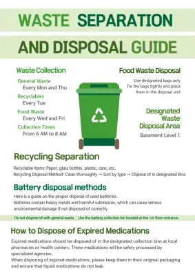 Green Clean Waste Guide Poster