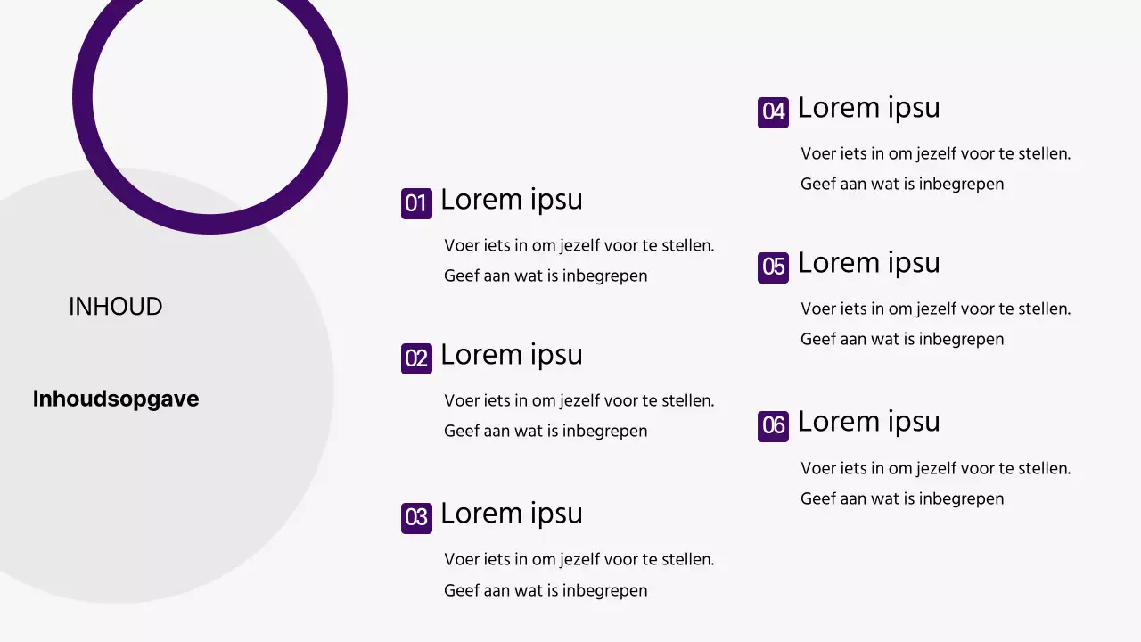 Geometrische concurrentieanalyse in grijs en paars