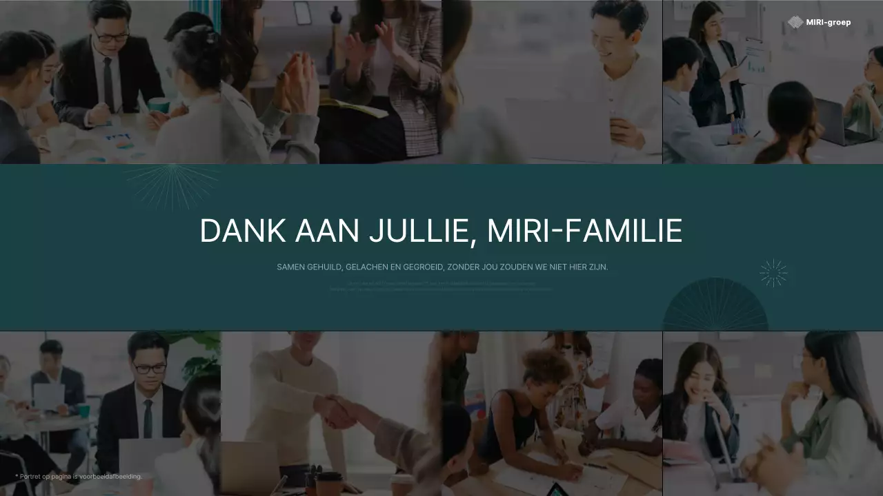 Een eenvoudige jubileumpresentatie in groen en beige