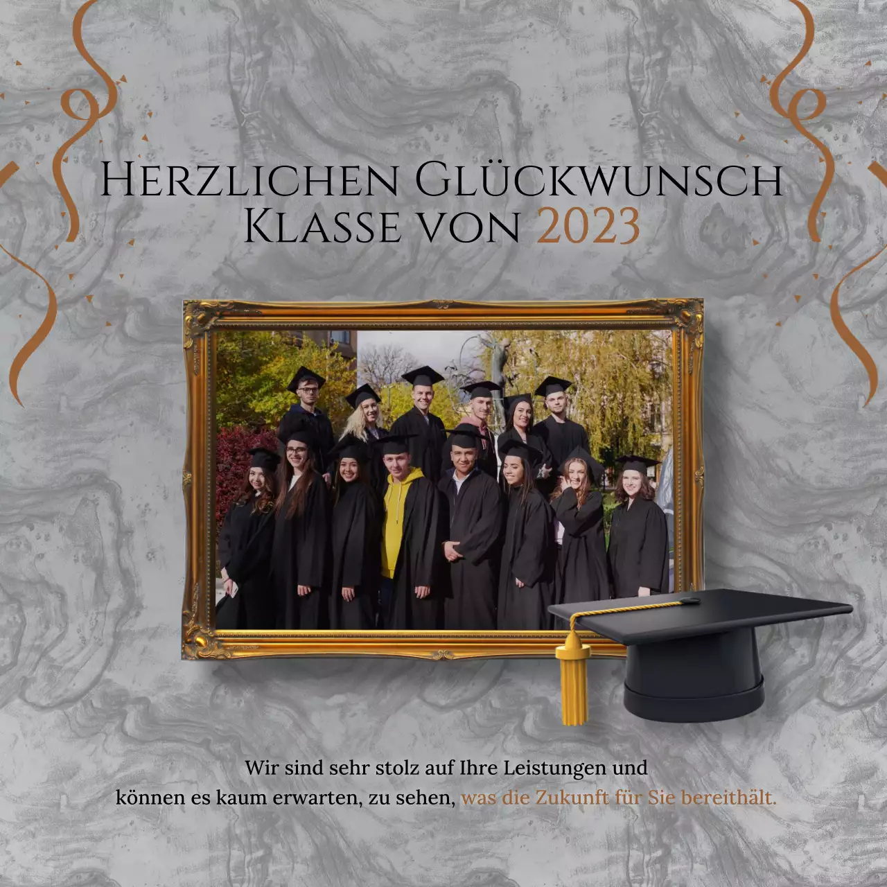 Grauer Luxus Graduierung Saisonwerbung