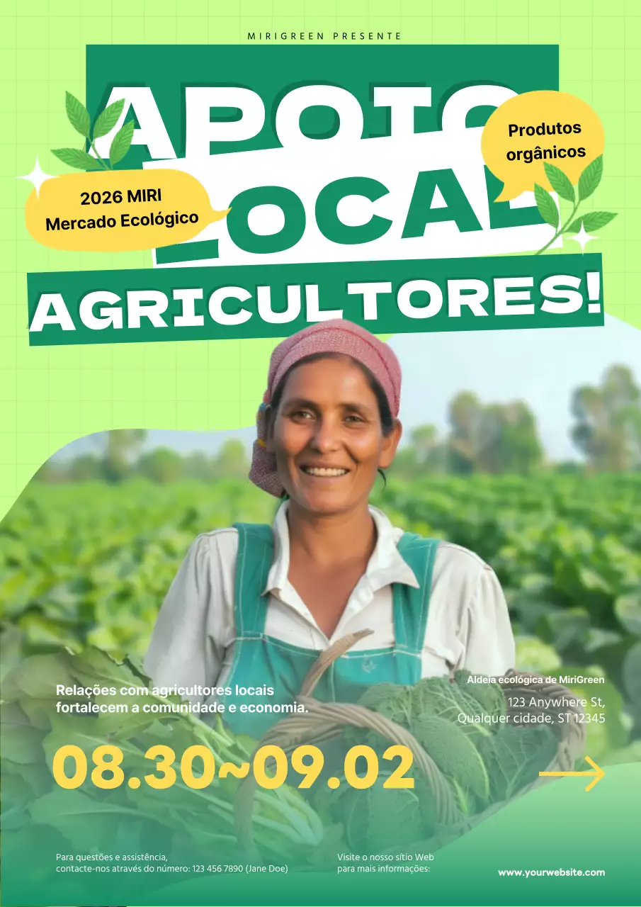 Anuncie o seu evento no mercado dos agricultores