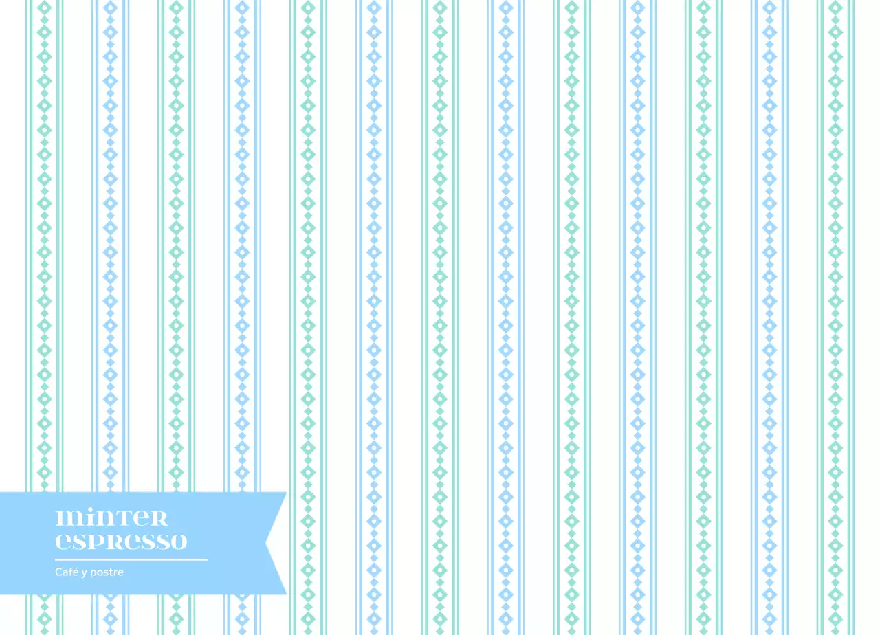 Diseño promocional de cafetería con motivos abstractos