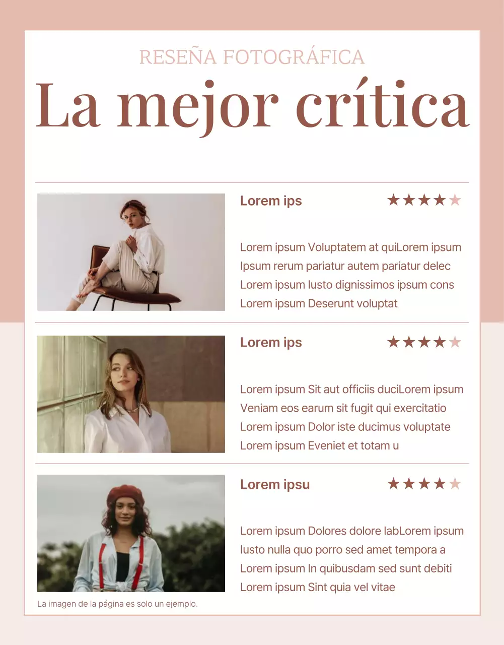 Promociona un moderno centro comercial de moda en rosa y marrón