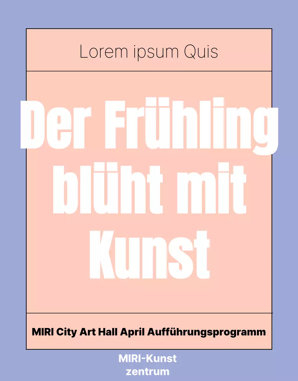 Schlichte lilafarbene und rosafarbene Programminformationen anzeigen
