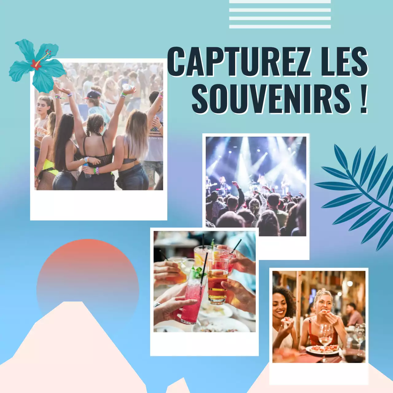 Campagne de la fête de la semaine de relâche du bar branché Blue and Orange