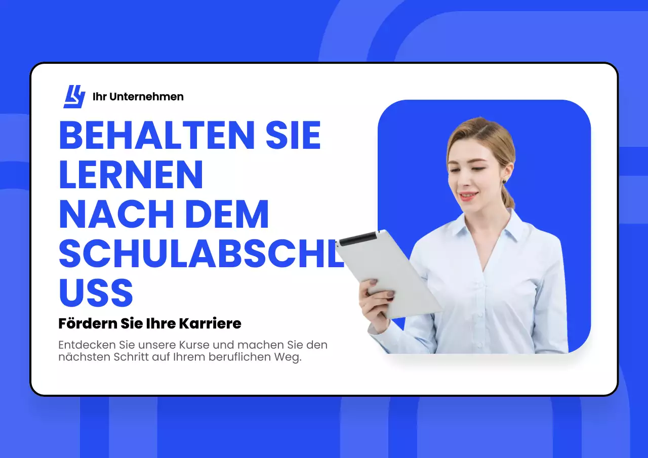 Blue Modern Graduation Saisonwerbung