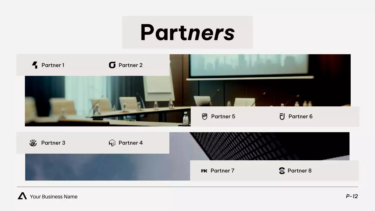 화이트 모던 비즈니스 프레젠테이션