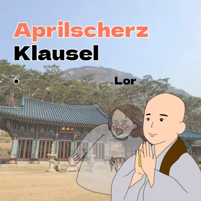 Aprilscherz mit Flaschengeschmack und orange-roter Schrift