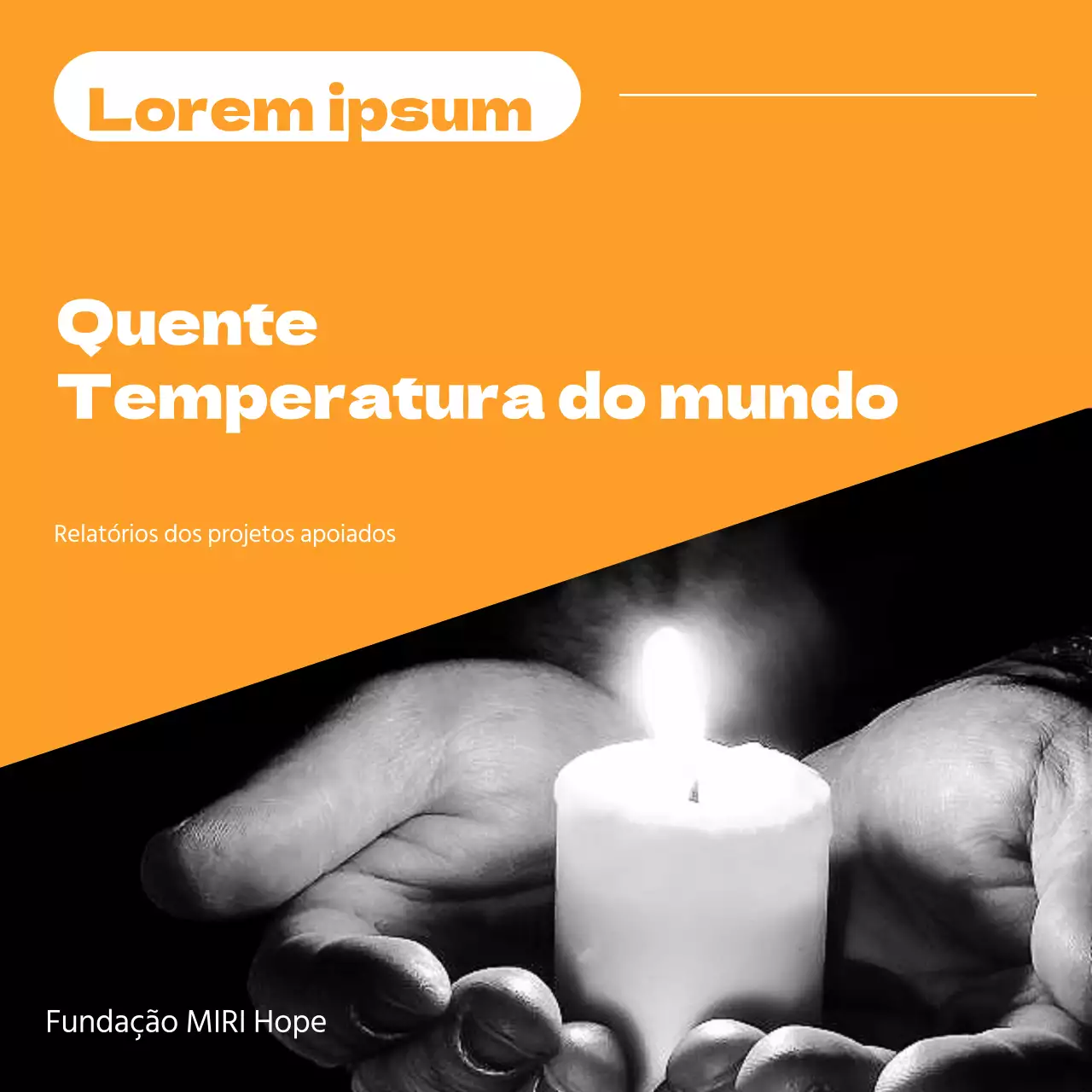 Um simples relatório laranja e amarelo do historial de dádivas