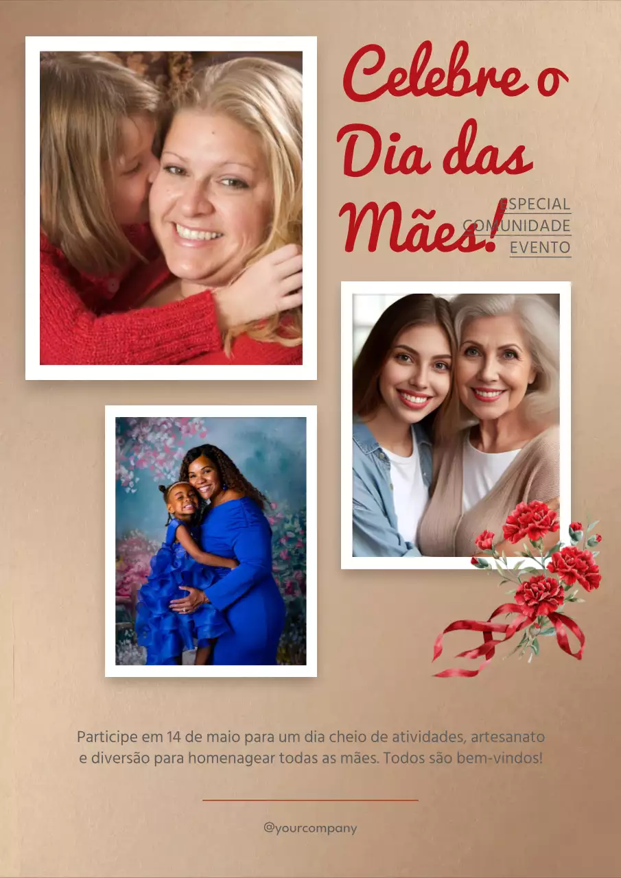 Promoção Dia da Mãe Bege Elegante