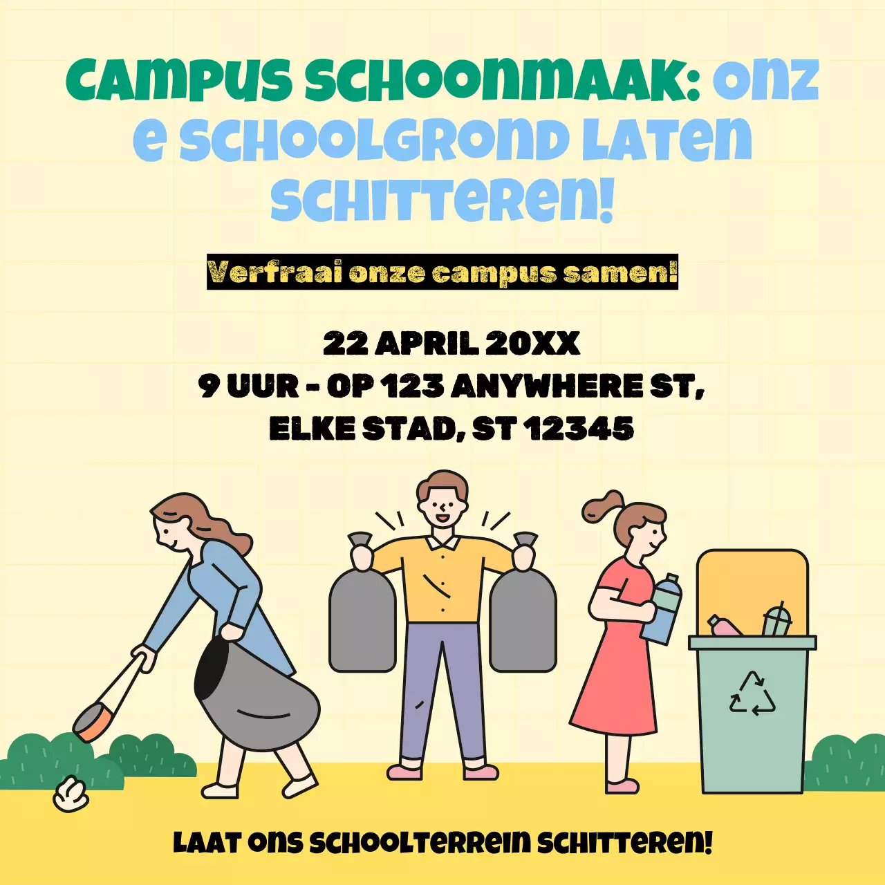 Earth Day-campagne van Yellow and Blue Modern School