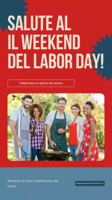 Rosso e blu di base: il fine settimana del Labor Day! Pubblicità