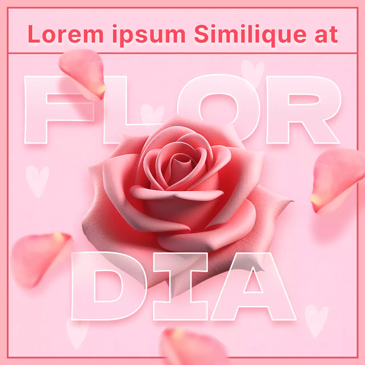 Post do Dia da Rosa cor-de-rosa e bonita