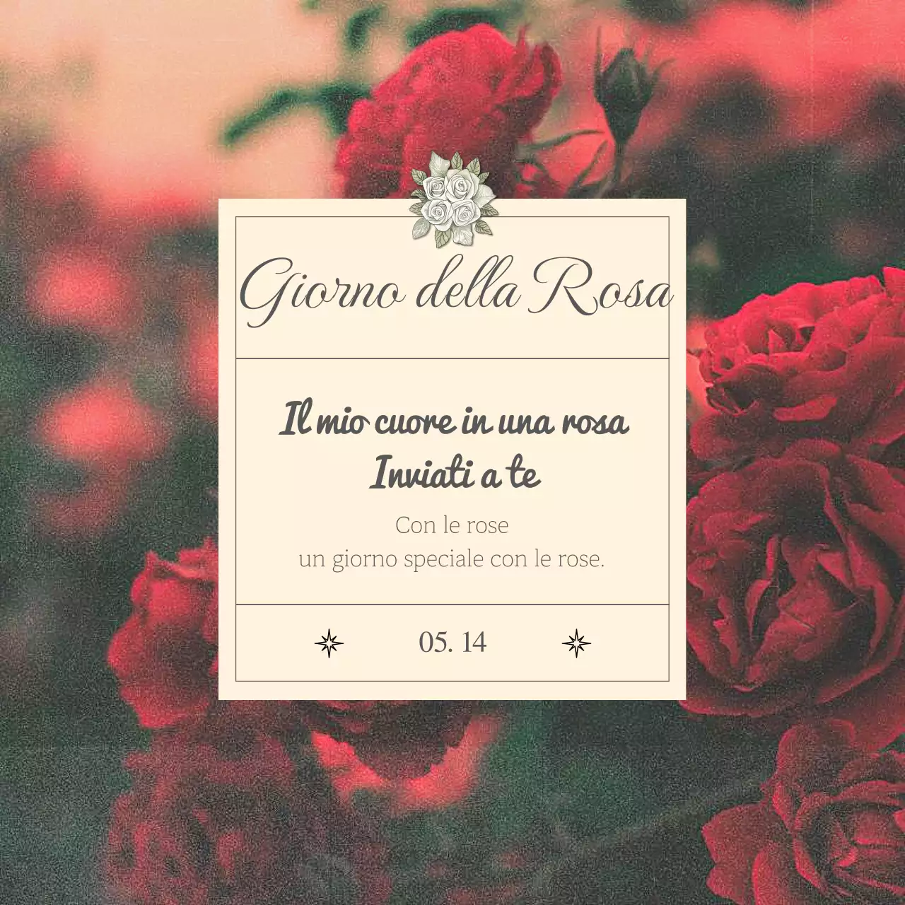 Un semplice post per il Giorno delle Rose in rosso e avorio