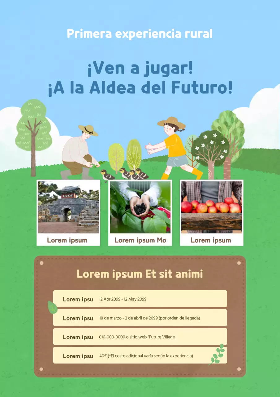 Promover la solicitud del Programa Lotus y Sky Blue Nature Rural Experience Village