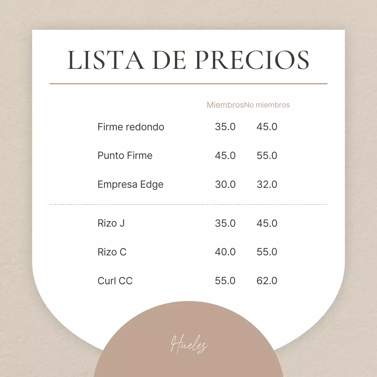 Belleza sencilla en marrón y beige Información del evento