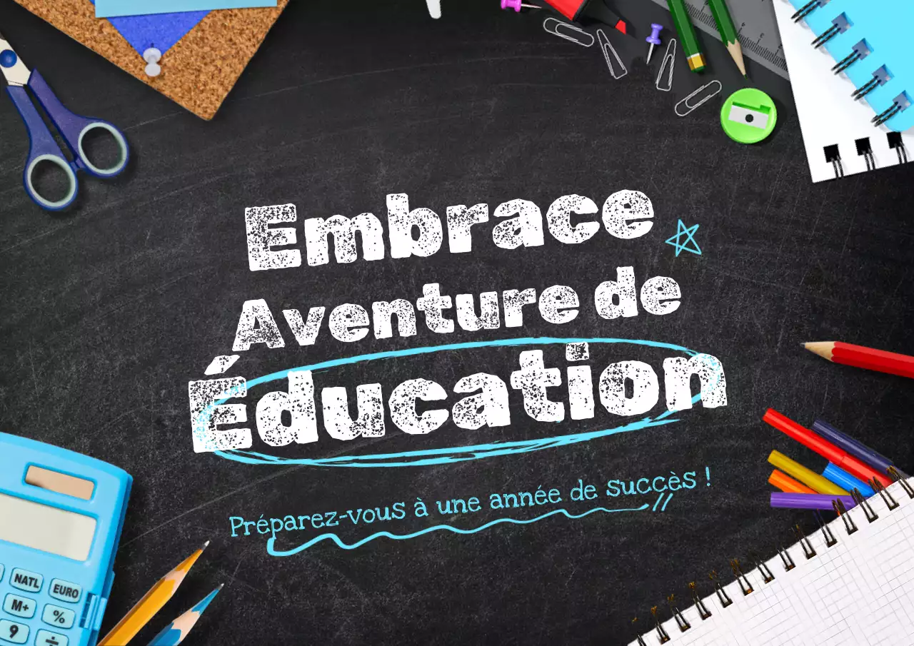 Campagne de rentrée scolaire en noir et blanc