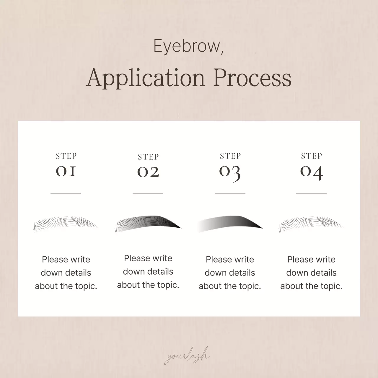 Promote modern eyelash beauty in browns and beiges