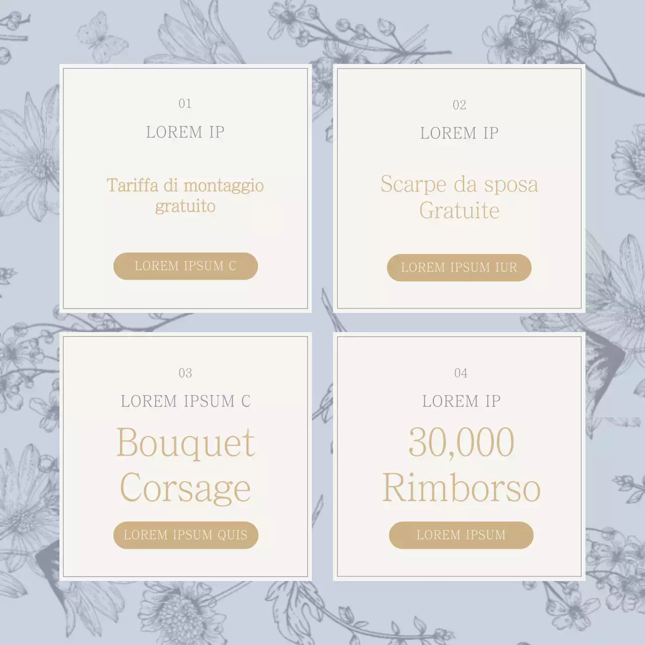 Abito da sposa di lusso in azzurro e beige annuncio evento