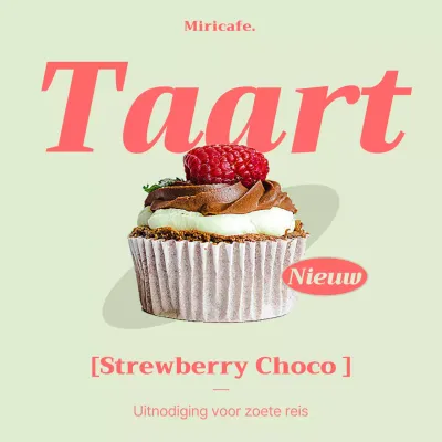Een kitscherig cafédessert van munt en sinaasappel promoten