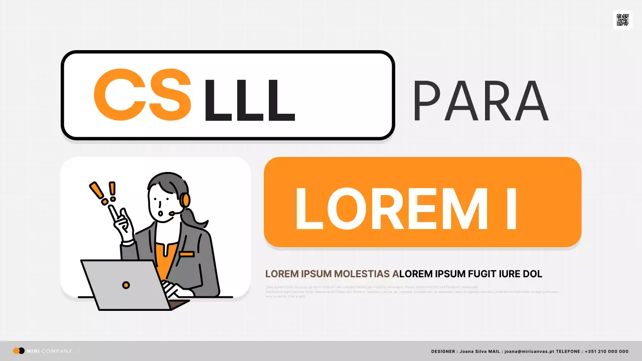 Formação do manual de trabalho CS simples em laranja e preto