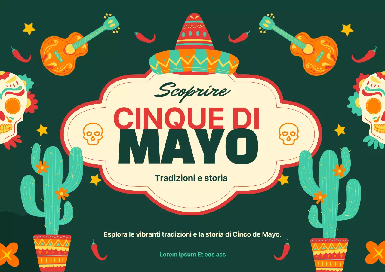 Il verde rosso moderno celebra l'evento Cinco de Mayo