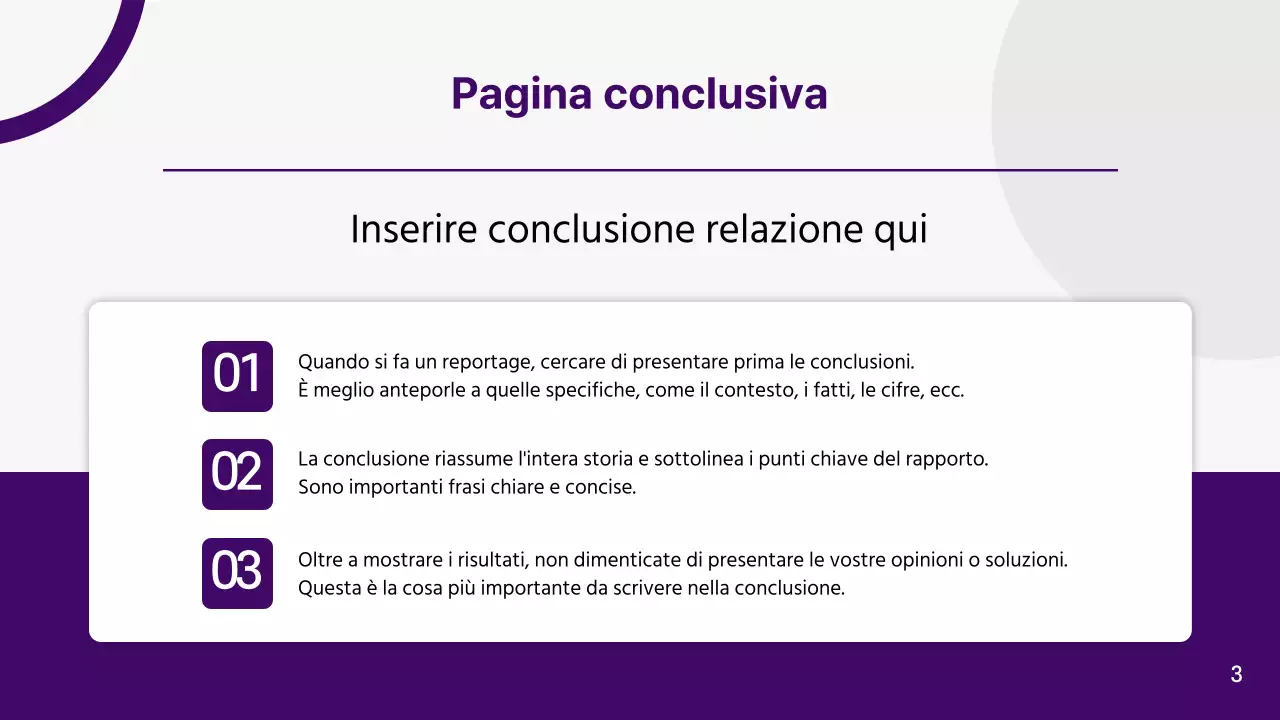 Rapporti di analisi geometrica della concorrenza in grigio e viola