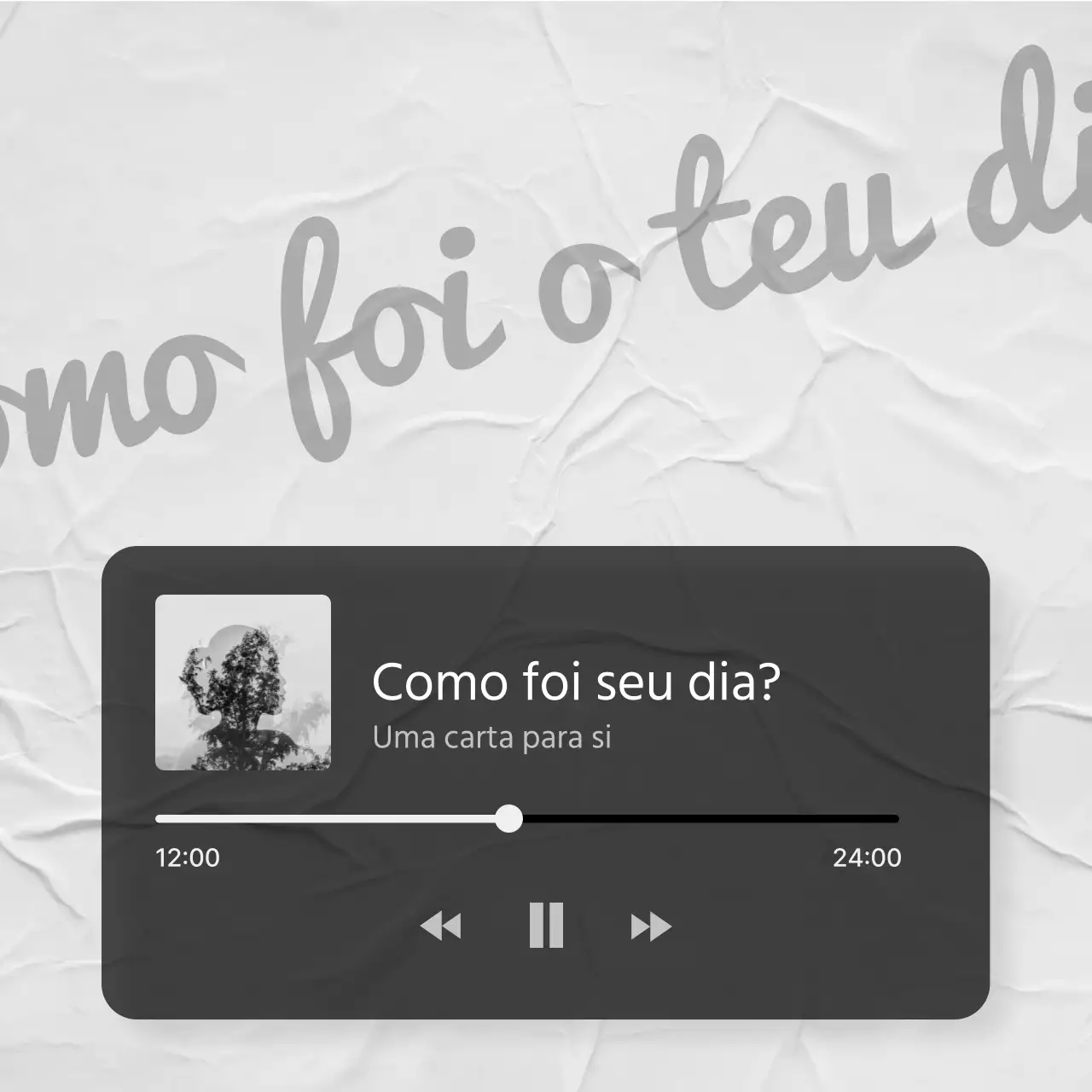 Um post minimalista e emocional a preto e branco