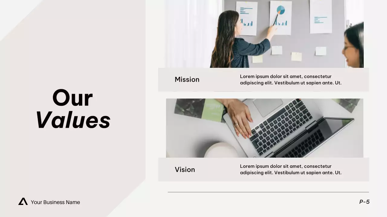 화이트 모던 비즈니스 프레젠테이션