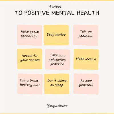 Pastel Minimal Mental Health Guide Social Media Post
