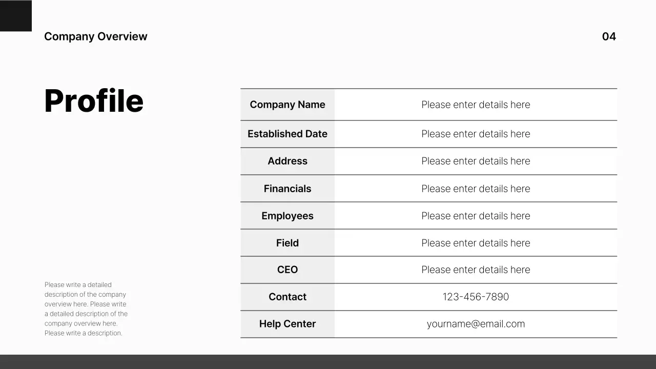 블랙 모던 건설 광고 프레젠테이션