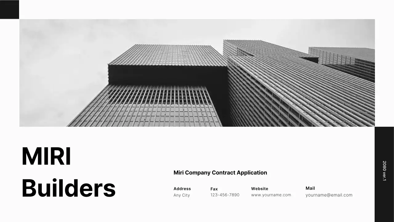 블랙 모던 건설 광고 프레젠테이션