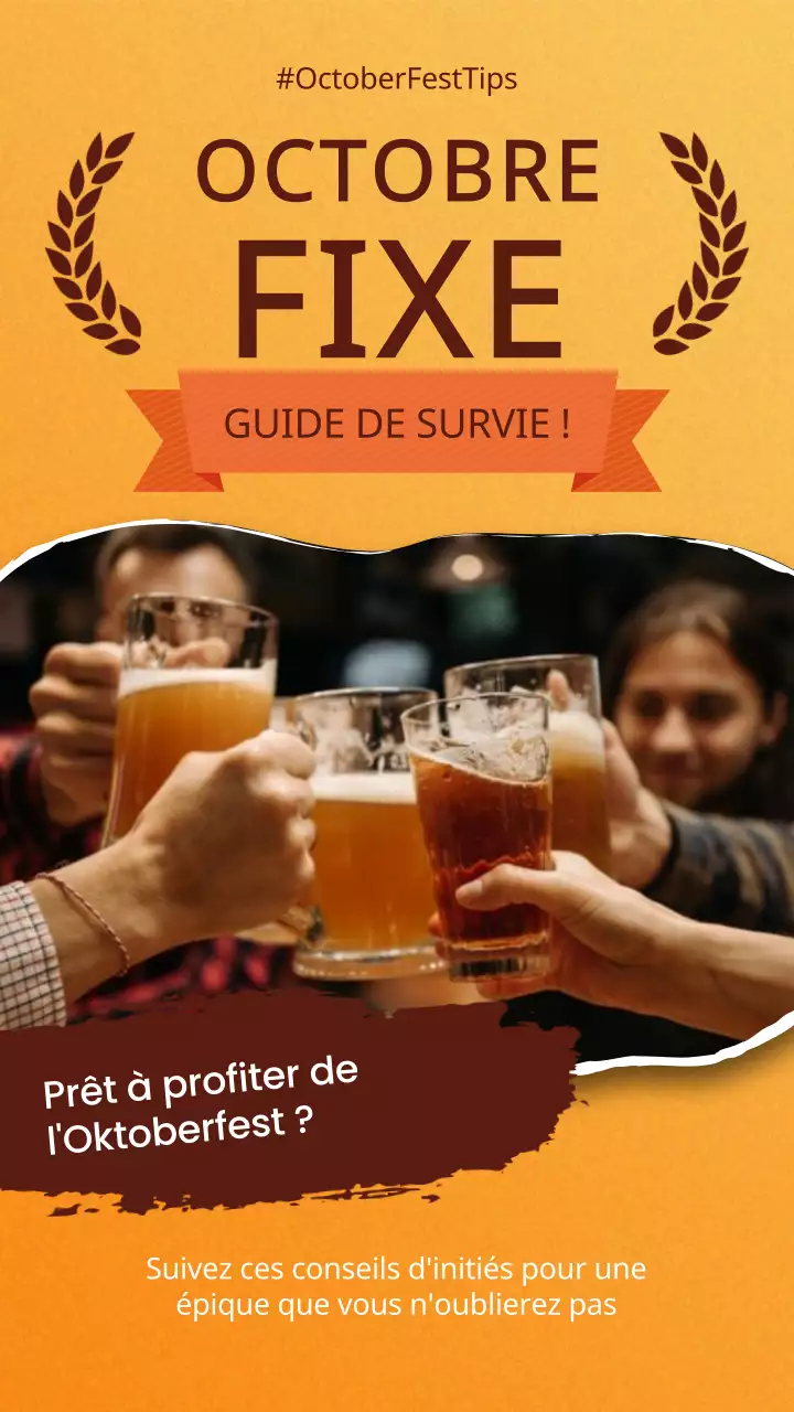 Publicité pour la fête d'octobre Orange and Brown Bold