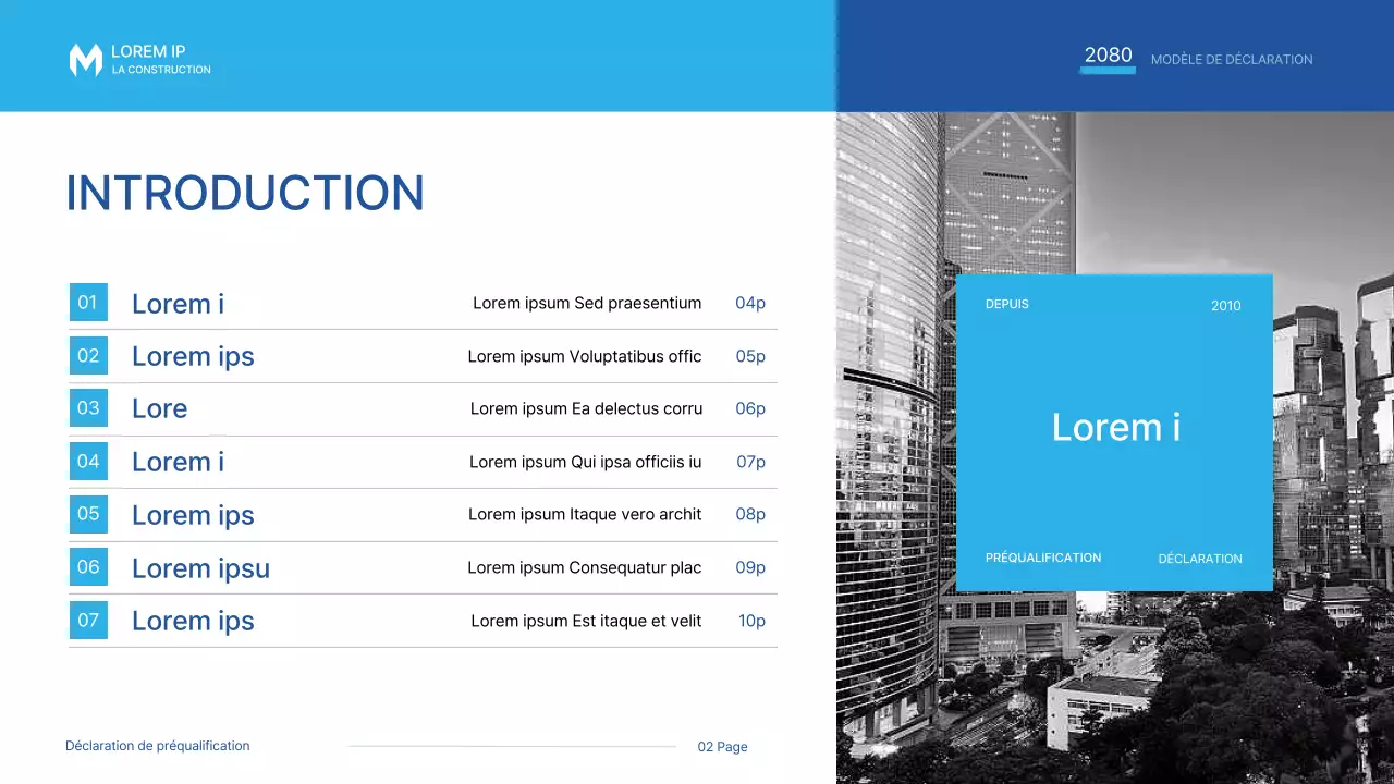 Une simple proposition d'invitation à la construction en bleu et bleu clair